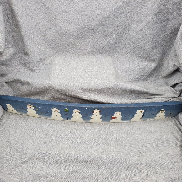 Handpainted Folkart Snowmen Wall Decor - Picture 8 of 10